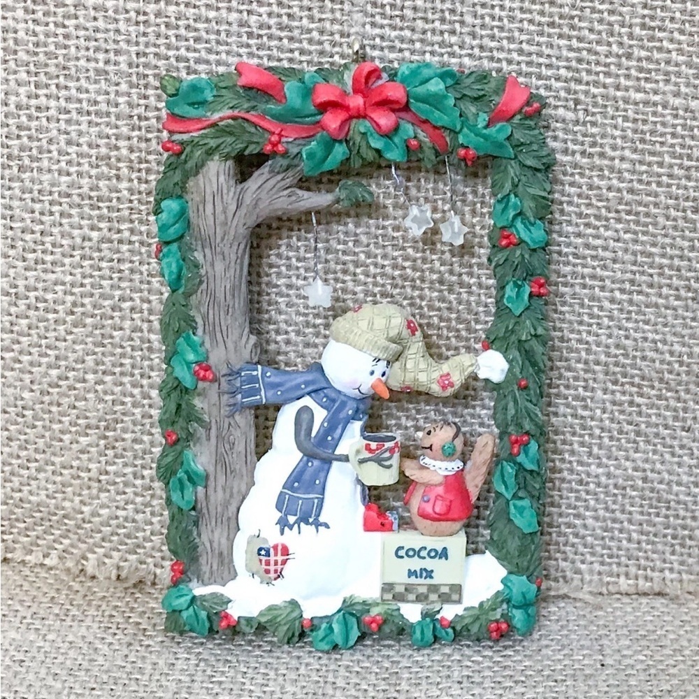 Vintage Dayspring Christmas Celebration Collection Snow Friends Snowman Ornament